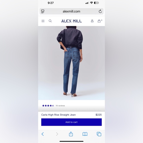 Alex Mill Carla Denim High Rise Jeans - Picture 1 of 7